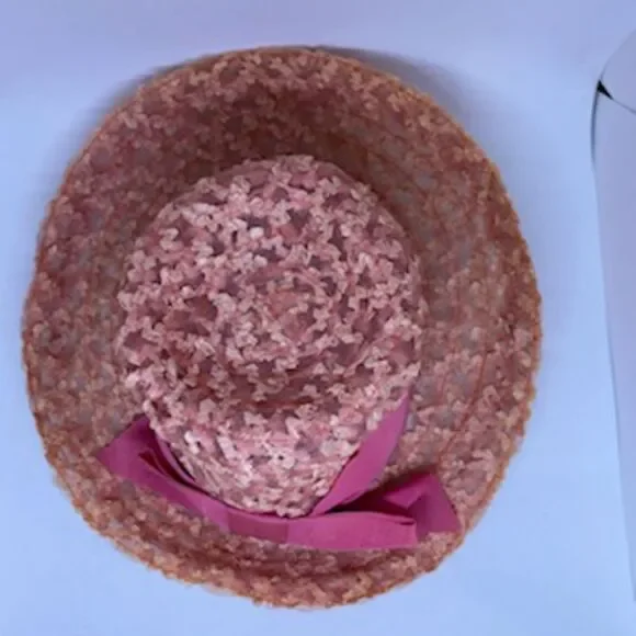 Vintage Union Made Pink Hat with Pink Ribbon - Picture 6 of 8